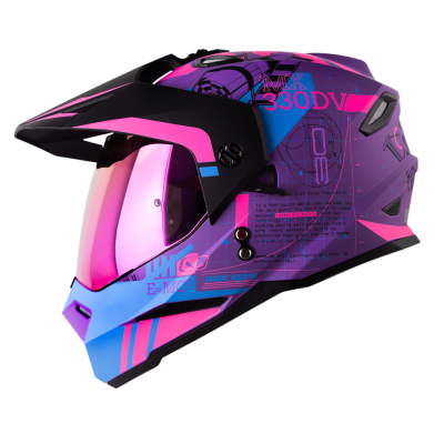 Casco moto hro mx-330dv space race mr fc multiproposito