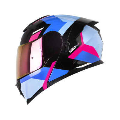 Casco Moto Hro 3440dv filo az.cl fc Abatible Sun Visor Certificación Dot
