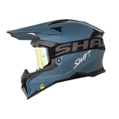 Casco moto shaft mx-60 solid az.m sl enduro motocross antiparras de regalo1