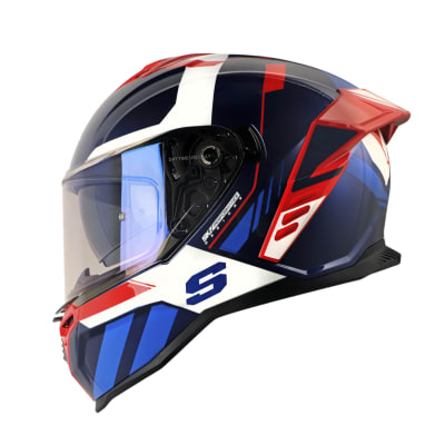 Casco moto shaft sh-598 GTR EMAN AZ BL integral sun visor (V/SV/SP)
