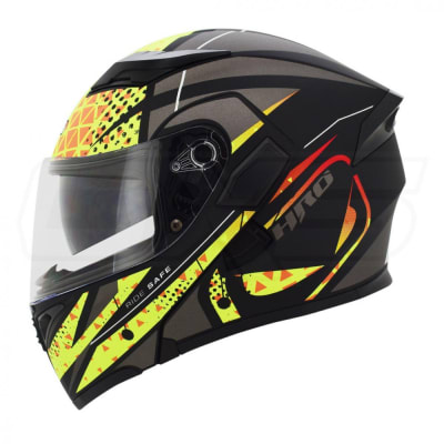 Casco Moto Hro 3400 Abatible Con Sun Visor Certificación Dot orbital n.m am.n