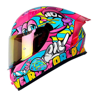 CASCO MOTO SHAFT 526SP EVO WEIRD ROSA INTEGRAL