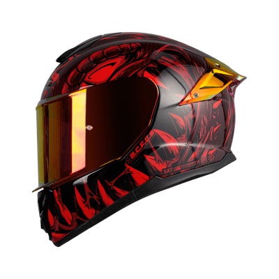 Casco moto Shaft pro 620c evo lizzard rj revo.rj fibra de carbono integral