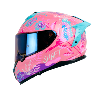 Casco moto Shaft pro 610dv evo bloom az.navy rs fc integral sun visor