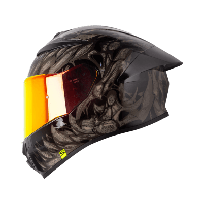 Casco moto shaft 584sp skull clad ng gr.os integral