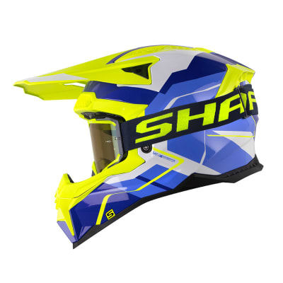 Casco moto shaft mx-60 joukar az.b am.n enduro motocross antiparras de regalo