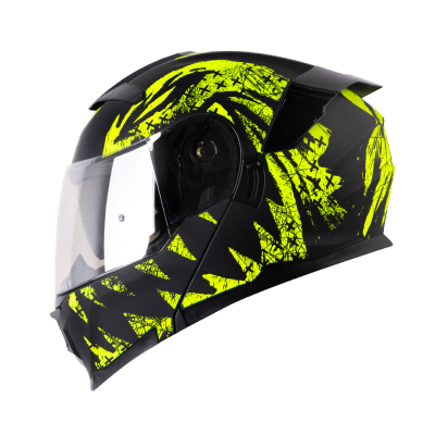 Casco Moto Hro 3440dv grungster ng am.n Abatible Sun Visor Certificación Dot1