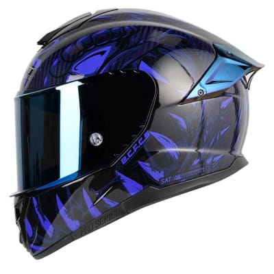 Casco moto Shaft pro 620c evo fibra de carbono integral lizzard az tr.revo.az