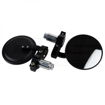 Espejos Moto Tope Puño Aluminio Tipo Cafe Racer KMT-381