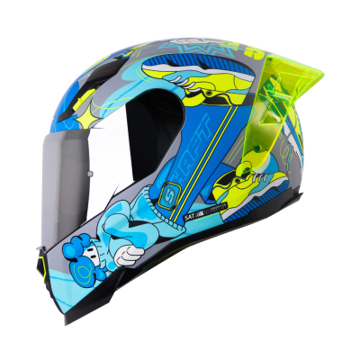 Casco moto shaft 562r fast foot gr az integral