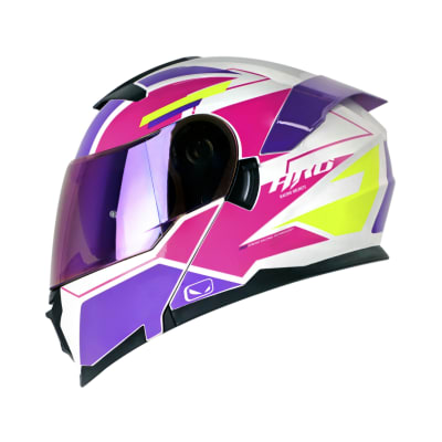 Casco Moto Hro 3440dv lazzard Abatible Sun Visor Certificación Dot