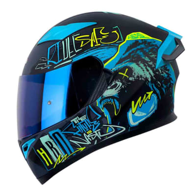 Casco moto hro 514dv grunge az integral sun visor