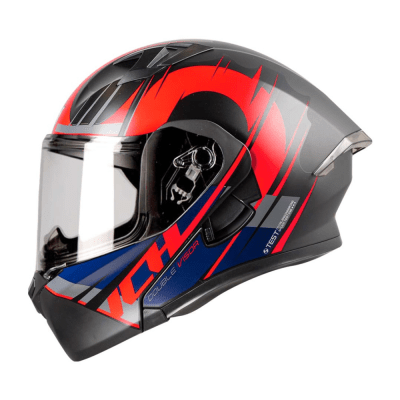 Casco moto ich 3120 rusher rj abatible con sun visor certificación dot