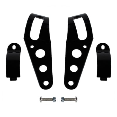 Set de brackets soporte para foco principal de moto chopper cafe racer