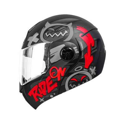 Casco moto ich 3110 move rj abatible con sun visor certificación dot 3cv