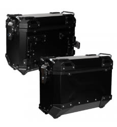 Maletas laterales para moto 4rs v39 v2 aluminio black 72 litros universal desmontables