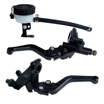 Kit de manillas regulables embrague y freno con deposito liquido de frenos para moto