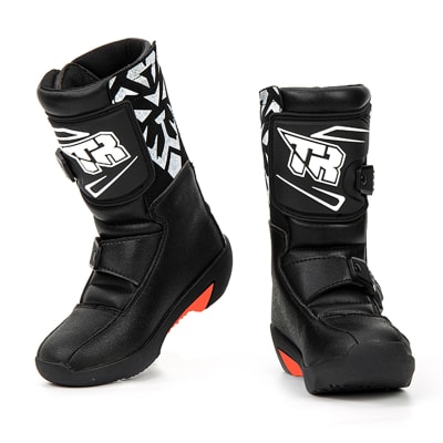Botas para moto junior tiger racing tr-te007 negra motocross enduro kid1