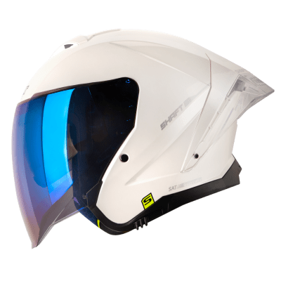 Casco moto shaft 246sp solid bl.pr abierto