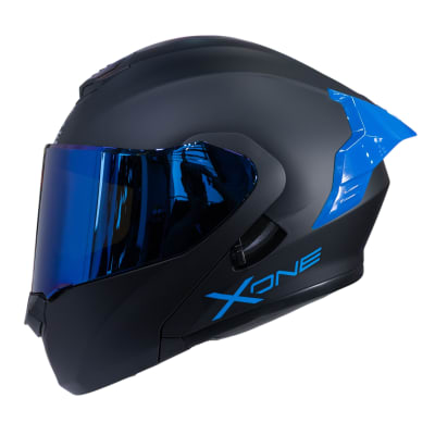 Casco moto xone 3000rs solid n.m az abatible sun visor