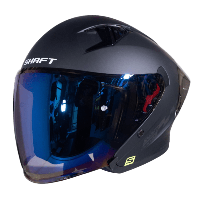 Casco moto shaft 226 gt solid n.m az abierto