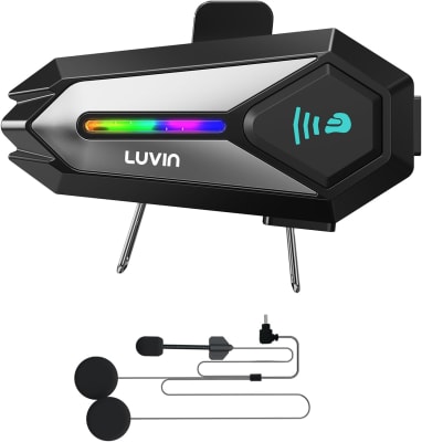 Manos libres para casco moto luvin galaxy8 intercomunicador