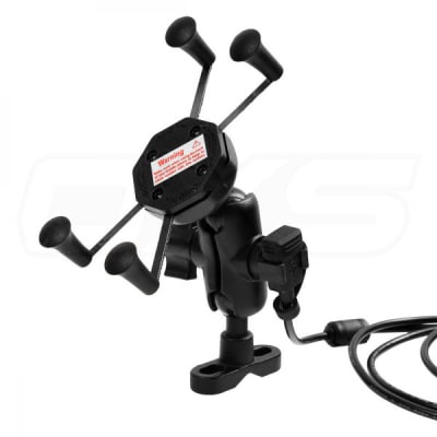 Soporte para celular y cámaras belta moto pro volantes 22 y 28mm + cargador usb3