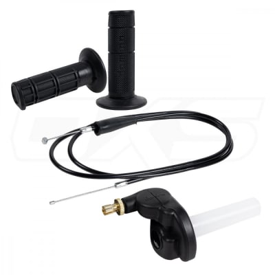Set de puños para moto con carro de acelerador y piola dom1