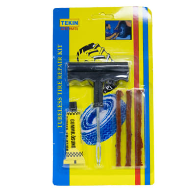 Set de reparación de neumático tubular para moto