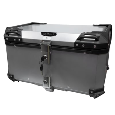 Maleta moto top case 4rs e705 65 litros silver aluminio desmontable