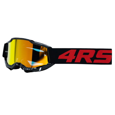 Antiparras para moto 4rs lite negro rojo motocross enduro mtb1