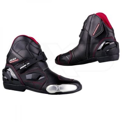 Botas para moto augi ar2 racing reforzadas caña media1