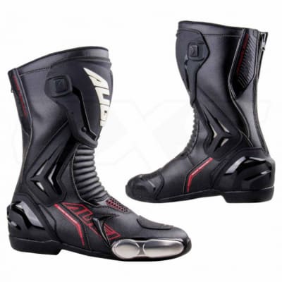Botas para moto augi ar3 racing reforzadas caña alta