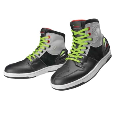 Botas para moto ones again ms07 urban reforzadas tipo zapatilla neg/amarillo