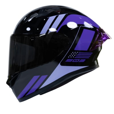 Casco moto ich 503 neza lila sm integral certificación dot qr1