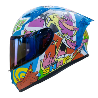 CASCO MOTO SHAFT 526SP EVO COW AND CHICKEN INTEGRAL CARTOON NETWORK