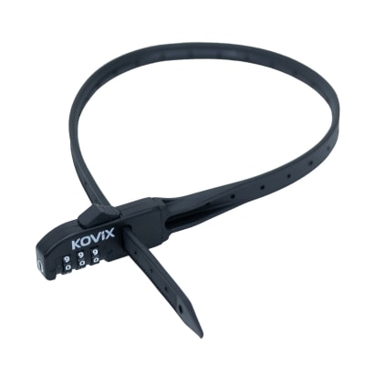 Amarra zip-tie tipo cadena kovix kztl con clave seguridad para bicicleta