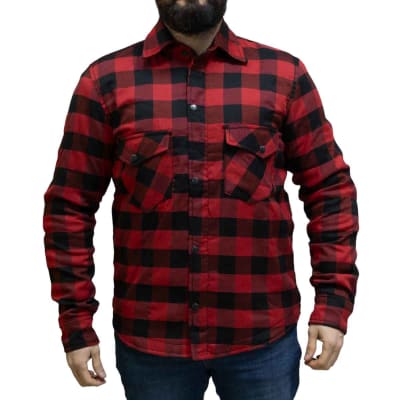 Camisa leñadora para moto armad gear field con protecciones
