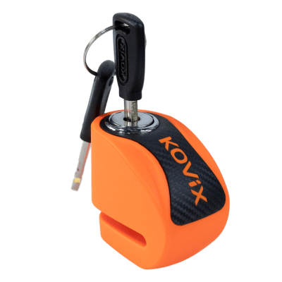 Candado Disco Moto Kovix Knn1 naranjo fluor Pin 6mm Aleacion Acero1