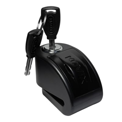 Candado disco moto kovix con alarma kt6-bk negro