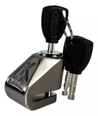 CANDADO DISCO MOTO KOVIX KN1 METAL PULIDO PASADOR 6MM