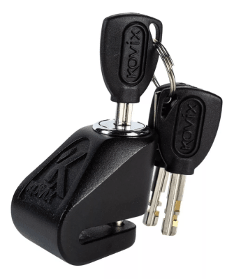 CANDADO DISCO MOTO KOVIX KN1 NEGRO PASADOR 6MM
