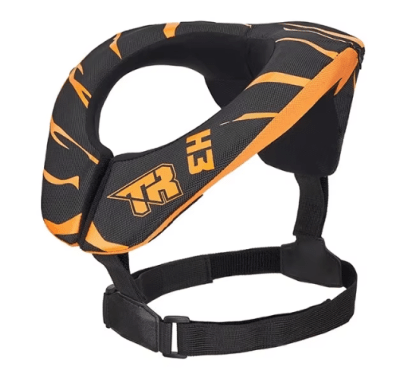 Protector cervical cuello tiger racing tr-h3 naranjo motocross enduro1