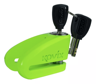 Candado De Disco Para Moto Kovix Kvz2 amarillo fluor 14mm Seguridad