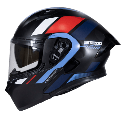 Casco moto ich 3120 ordanox ng az.cl tr abatible con sun visor certificación dot1