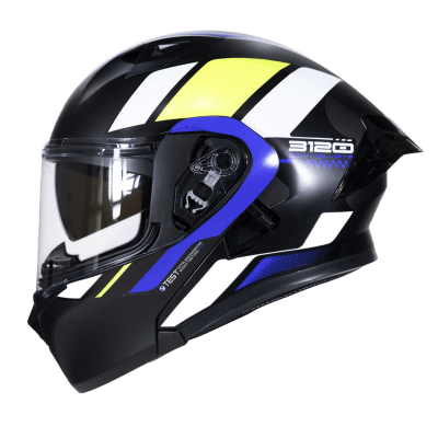Casco moto ich 3120 ordanox ng az tr abatible con sun visor certificación dot1