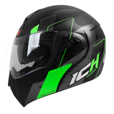 Casco moto ich 3110 abatible maced vd.n con sun visor certificación dot