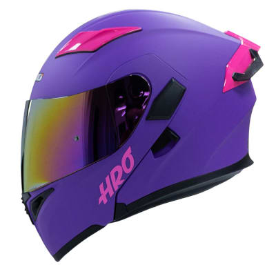 Casco Moto Hro 3400dv solid mr fc Abatible Sun Visor Certificación Dot1