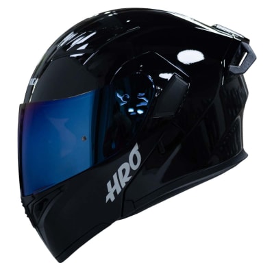 Casco Moto Hro 3400dv solid ng brillo az Abatible Sun Visor Certificación Dot1