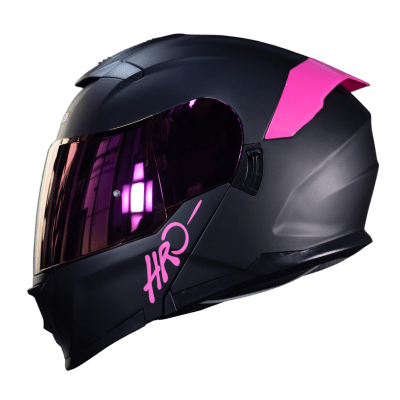 Casco Moto Hro 3440dv solid n.m fc Abatible Sun Visor Certificación Dot1